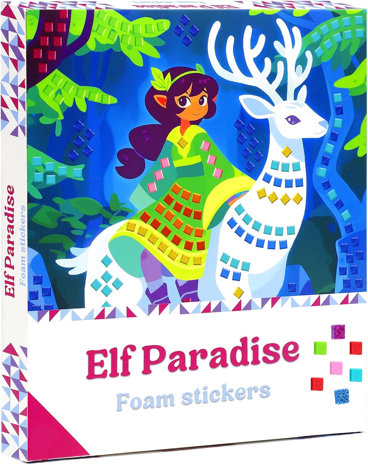 Foam Sticker Art Activity, DIY 3D Arts and Crafts Travle Toys, Princesses Mess-Free Fun for Kids Christmas Birthday Gift Stocking Stuffer (Princess)