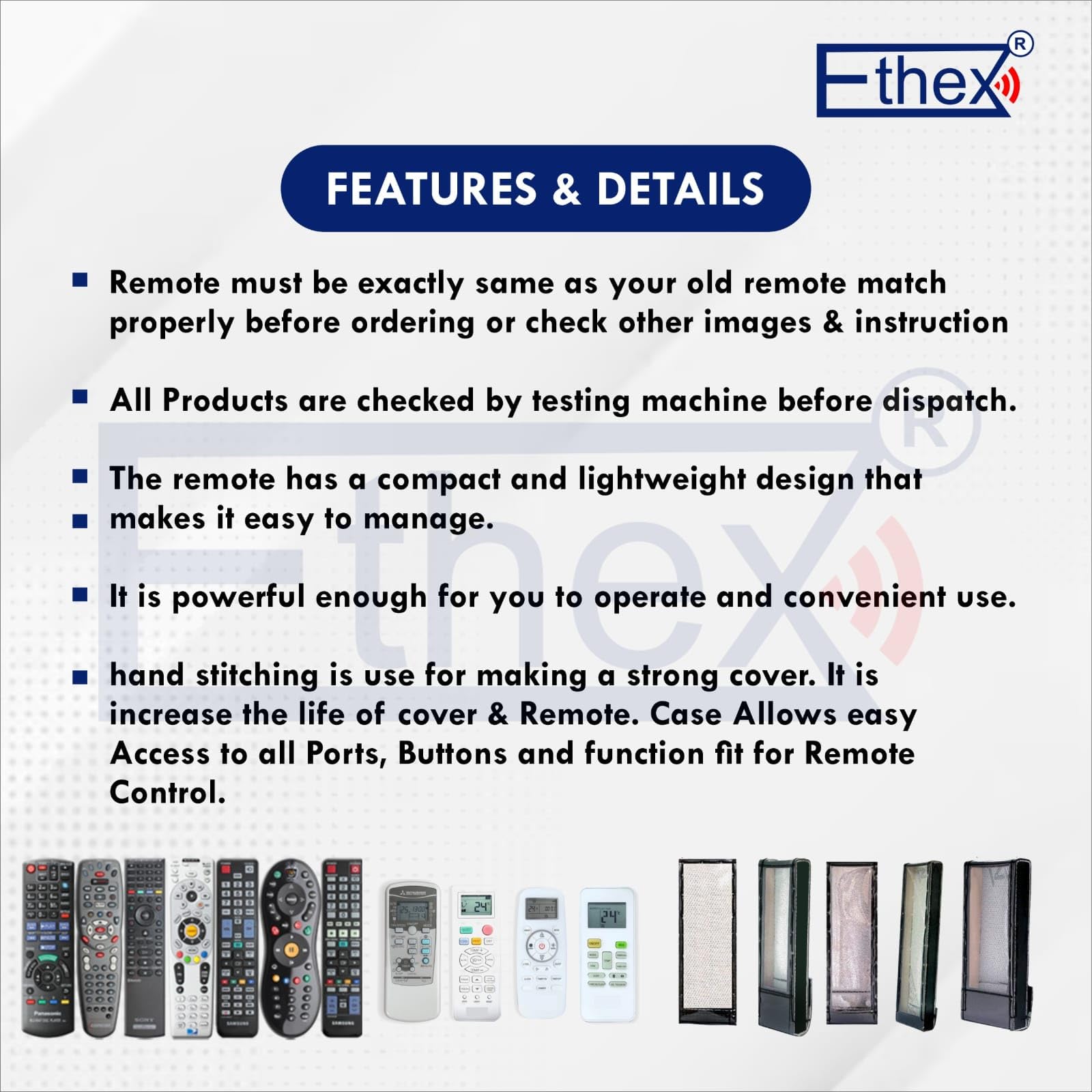 Ethex® Fan Remote Compatible with Original Atomberg Fan Remote 2