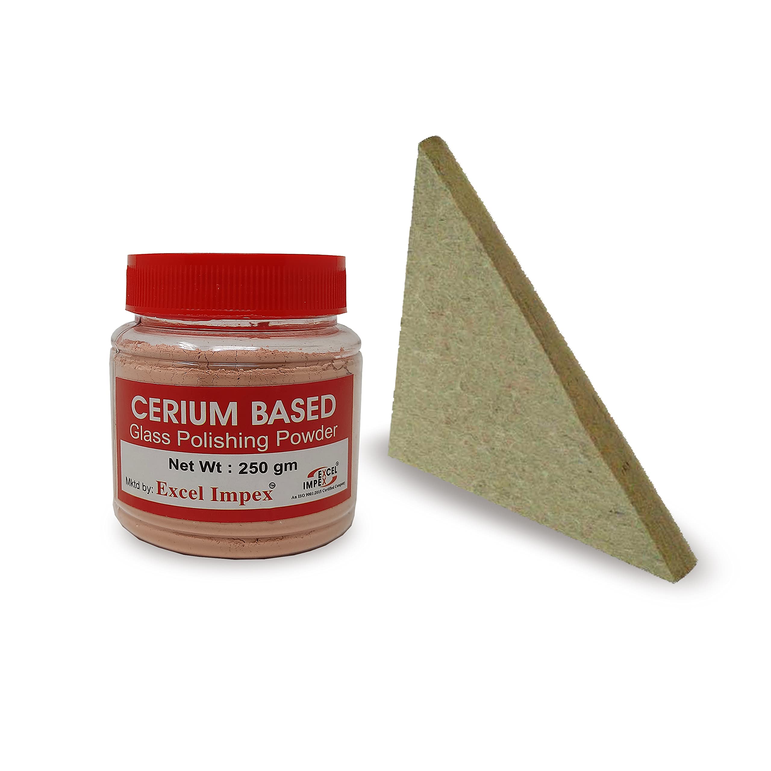 Excel Impex Cerium Oxide based Glass Polishing Powder and wool felt combo for removing Hard water stains/mineral deposits on aquariums, car windshields, headlights- Net weight 250 gram (B07LBKFX3L) Amazon Price History, Amazon Price Tracker