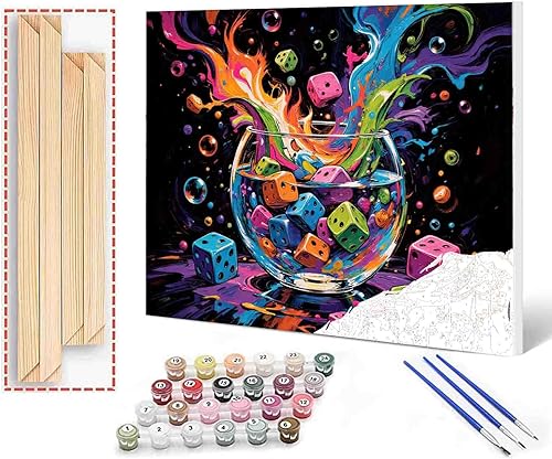 Vista 23 de Pintura de bricolaje por números para adultos y niños, pintura colorida de rugby por números, pintura acrílica por números, kit de pintura