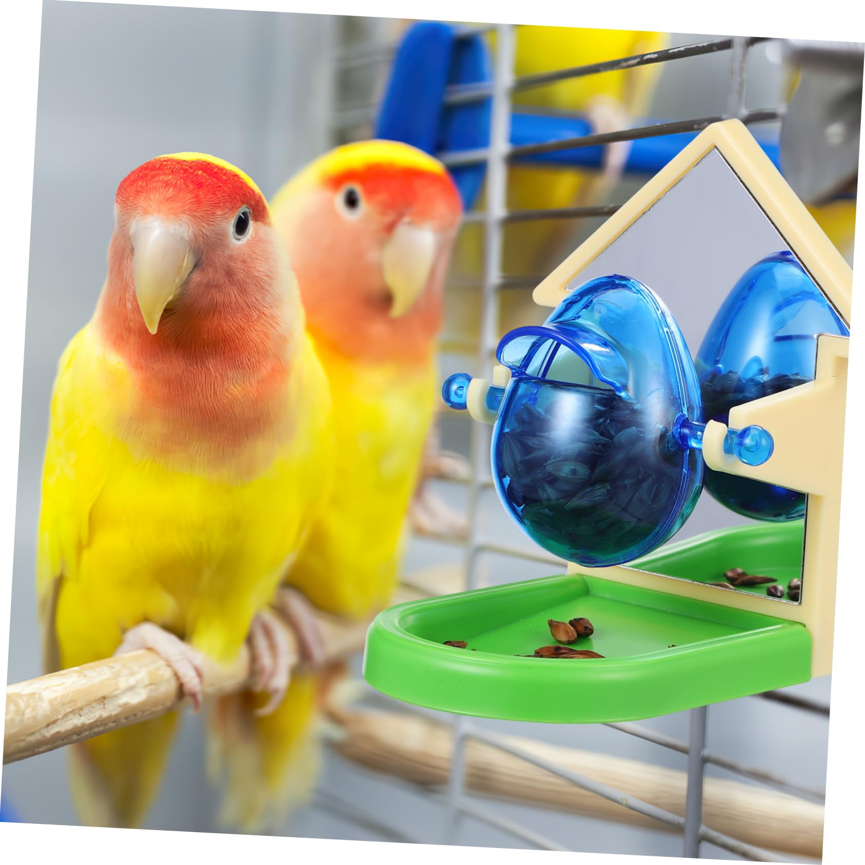 Papageienspielzeug mit Futterfunktion, 1 Stück aus Metall und Kunststoff