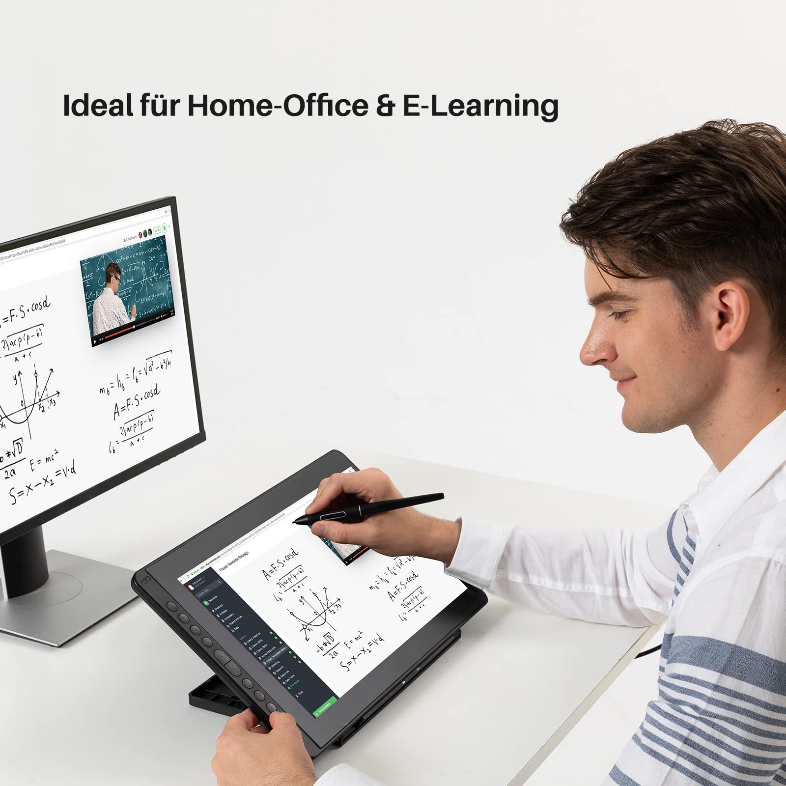HUION Kamvas 16 Grafiktablett mit Display,15,6-Zoll Volllaminatbildschirm Pen Display, 10 programmierbare Drucktasten, 8192 Stufen Batterieloser Stift, unterstützt die Konnektivität mit Android