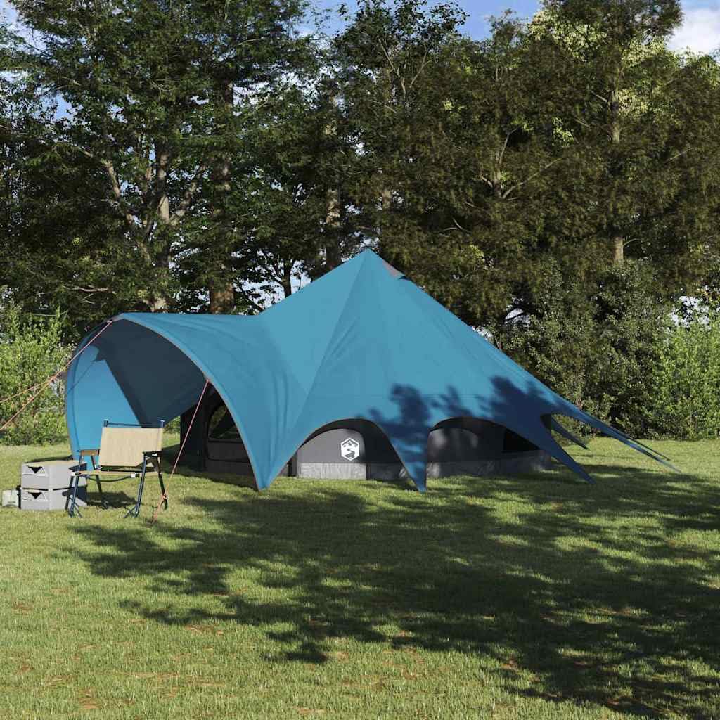 Teepee Zelt für Personen Grün und Grau x x aus 185T Polyester mit PU-Beschichtung, wasserdicht Winddicht, mit Luftventilen, integriertem Licht-Haken, Raumteiler