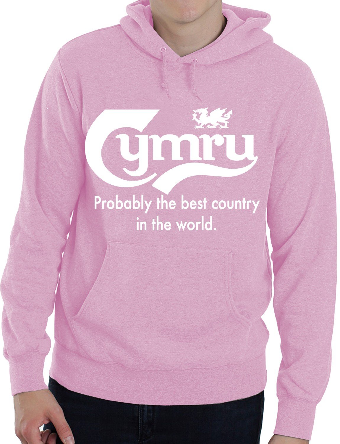 Print4u Unisex Pink Wales Cymru Best Country Welsh Hoody Medium Hot