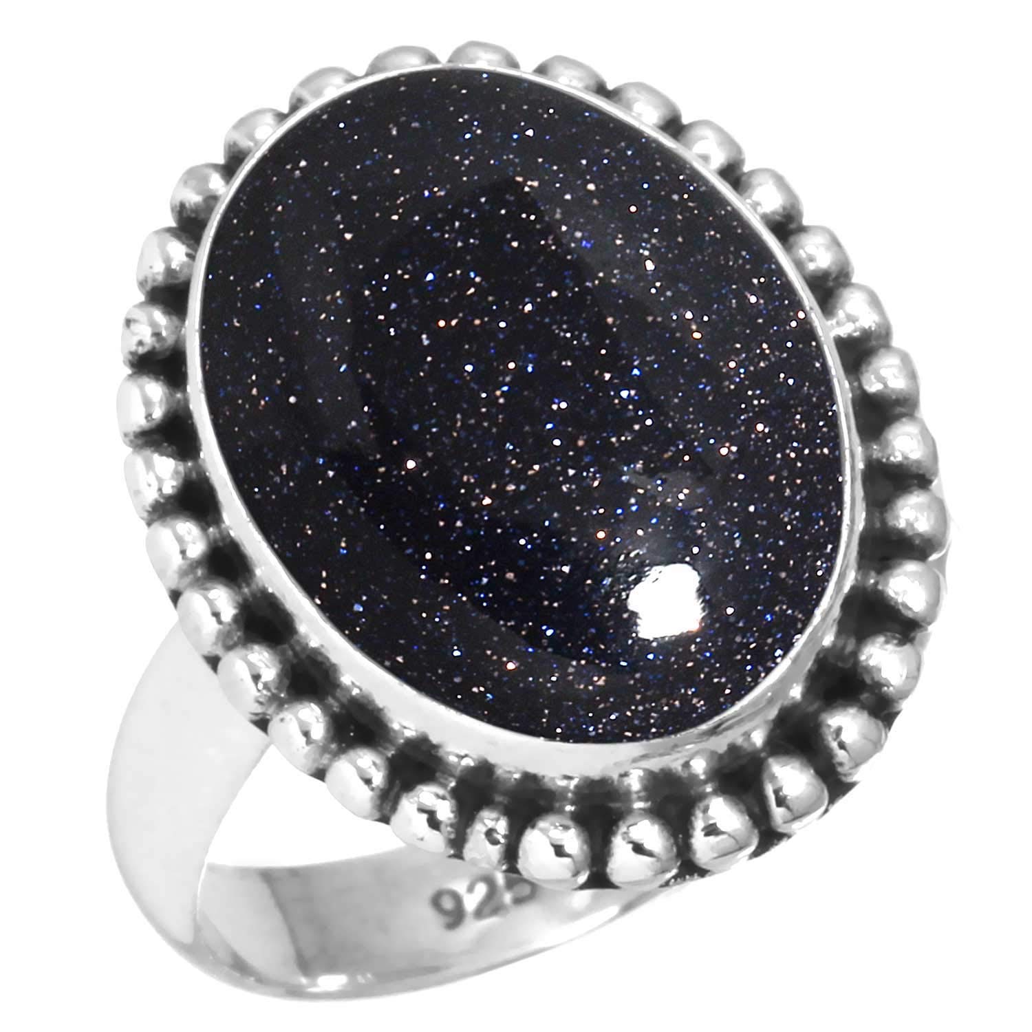 Chunky Natural Gemstone Ring For Women Tiger Eye, Pearl, Onyx, Moonstone Oval Boho Genuine 925 Sterling Silver Handmade Jewelry-image-41
