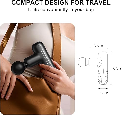 Miniatura 4 de Mini pistola de masaje para alivio profundo del tejido, masajeador muscular de percusión portátil para aliviar el dolor en movimiento, 4