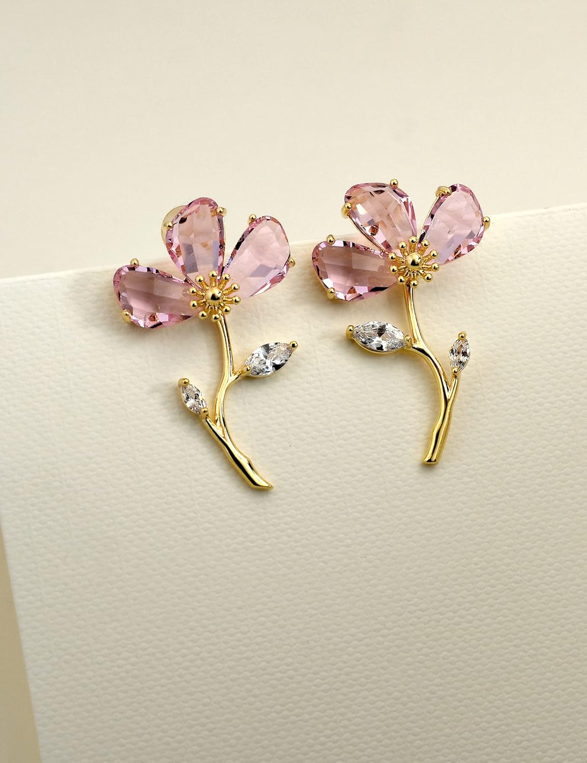 Women's Created Crystal Clear Flower Statement Drop Dangle Earrings - Image 9