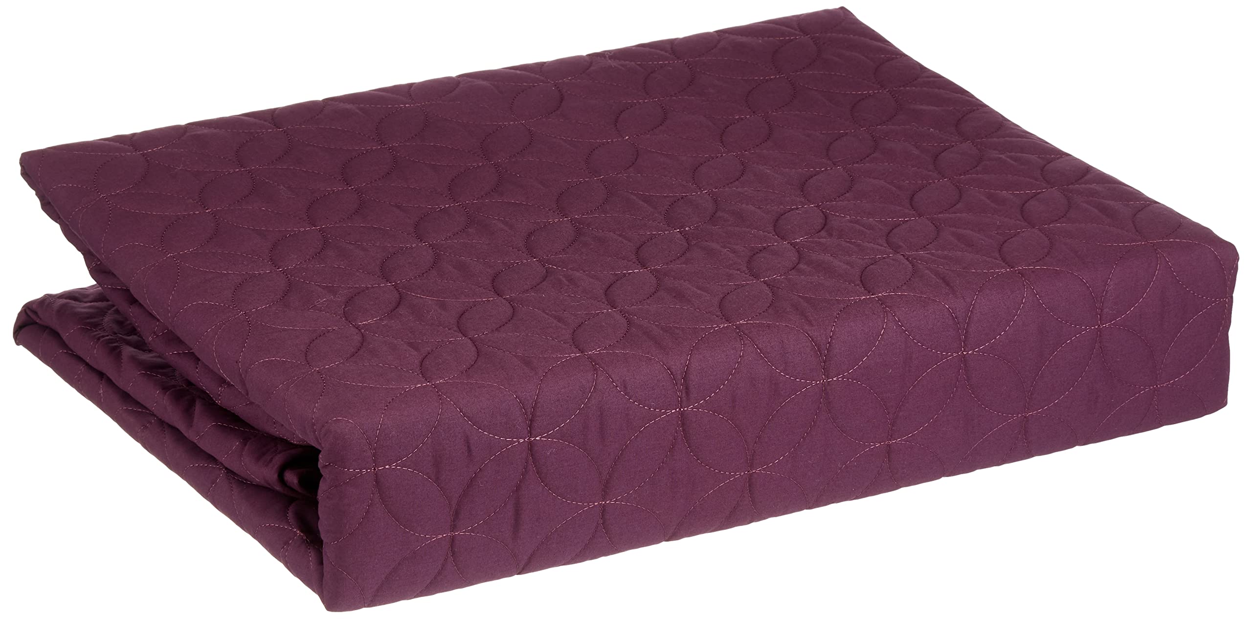 TAÇ Ranforce Basic Düz Polyester Yatak Örtüsü, Mor, Tek Kişilik