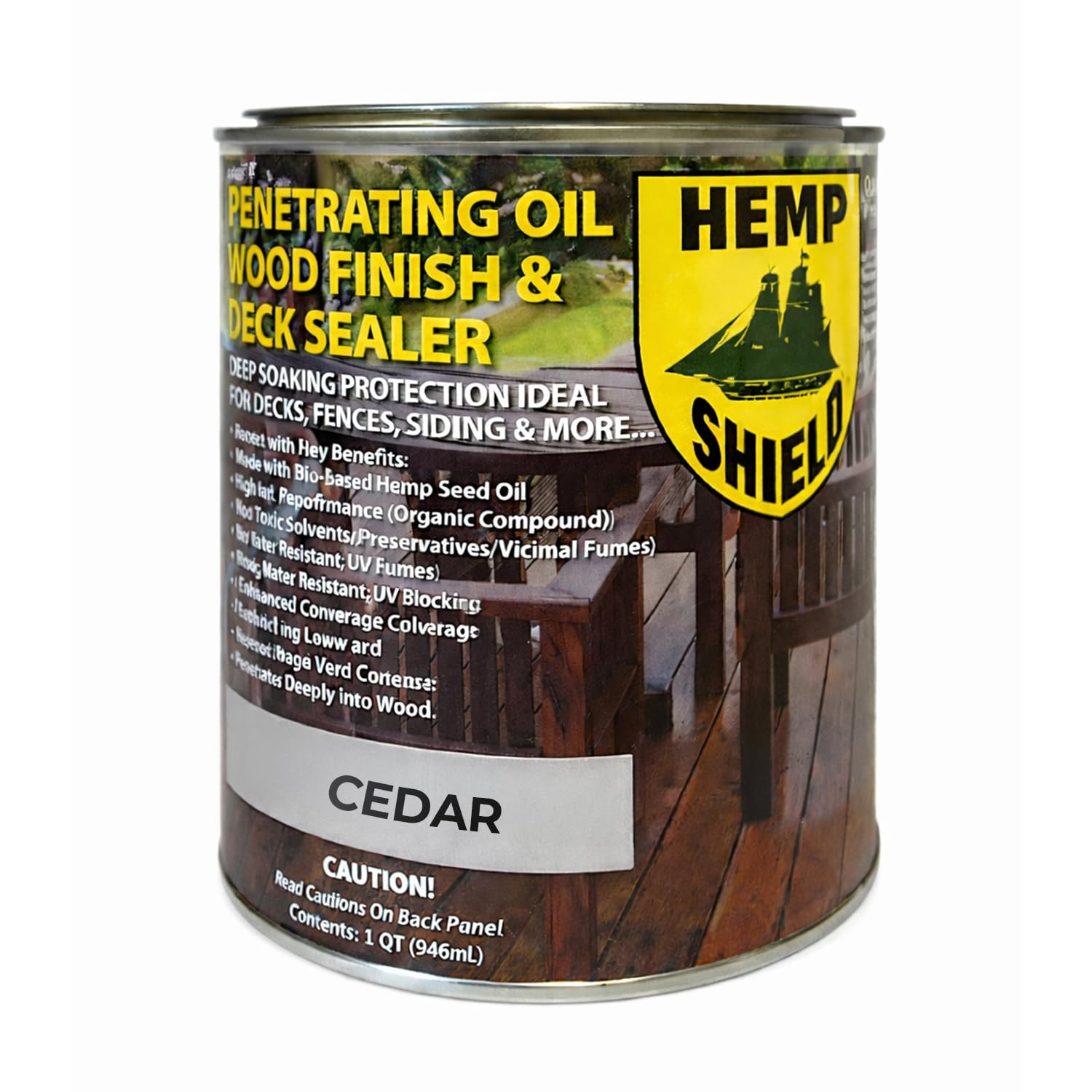 Hemp Shield Outdoor Wood Stain and Sealer