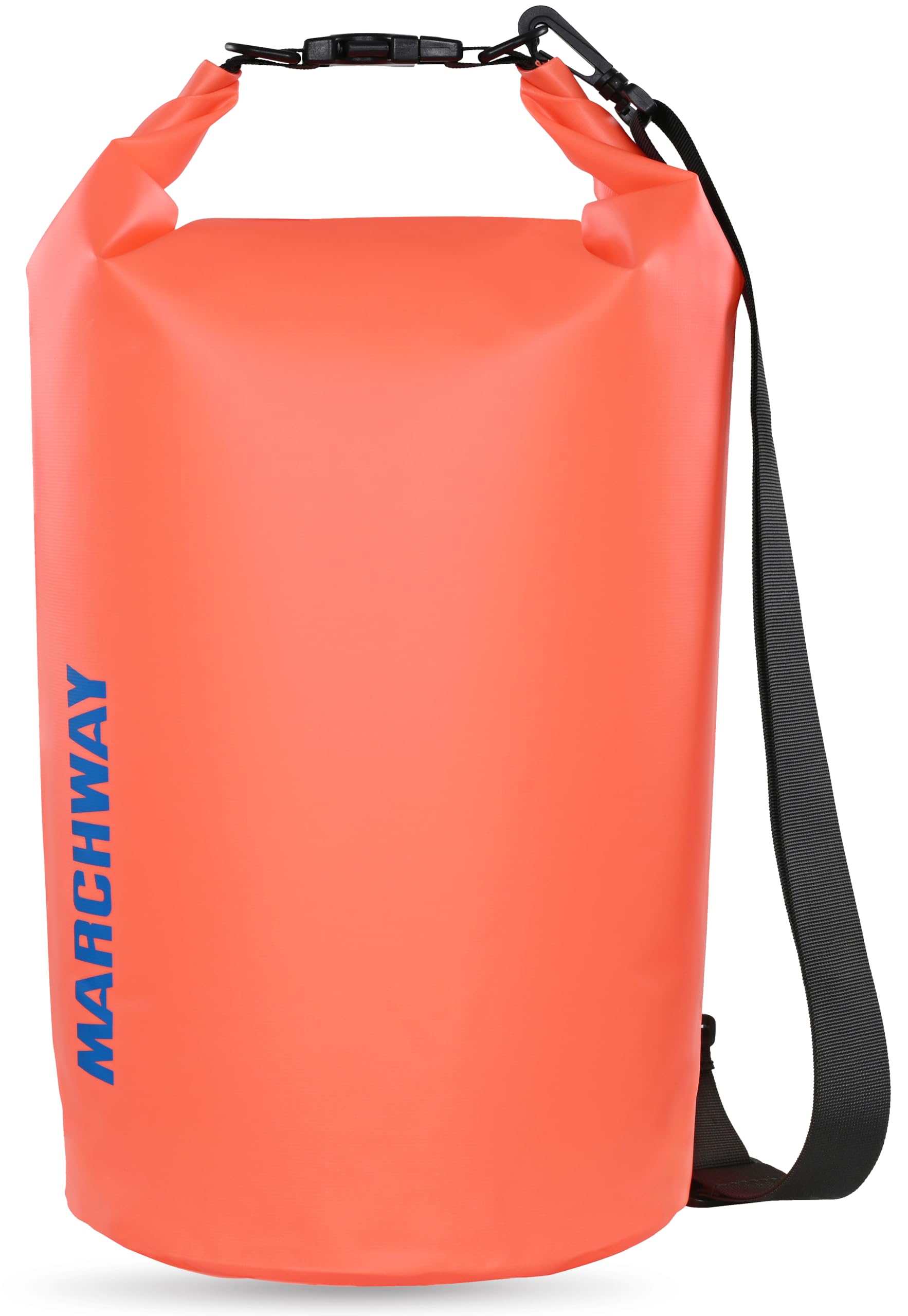 MARCHWAY Floating Waterproof Dry Bag Backpack 5L/10L/20L/30L/40L, Roll Top Sack Keeps Gear Dry for Kayaking, Rafting, Boating, Swimming, Camping, Hiking, Beach, Fishing (Orange, 5L) โ image 1