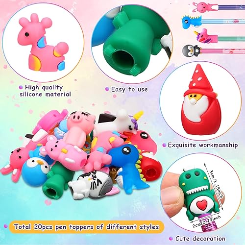 Miniatura 4 de Juego de 80 marcadores perfumados y lápices perfumados con bonitos adornos para lápices, divertidos lápices con temática de comida de frutas,