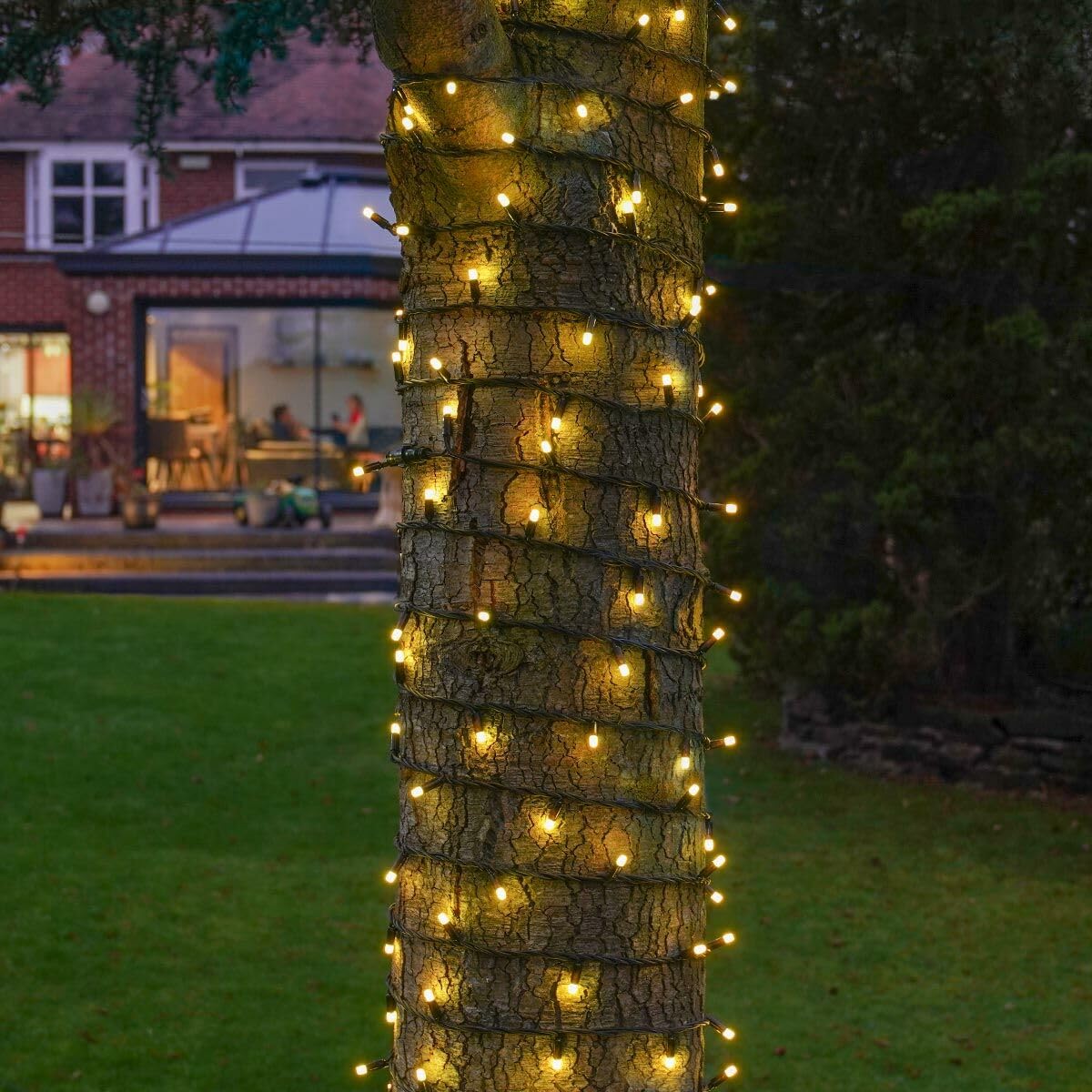 Oświetlenie Świąteczne LED, PVC, Czarny, 20M, Ciepłobiały, 400 Źródeł Światła