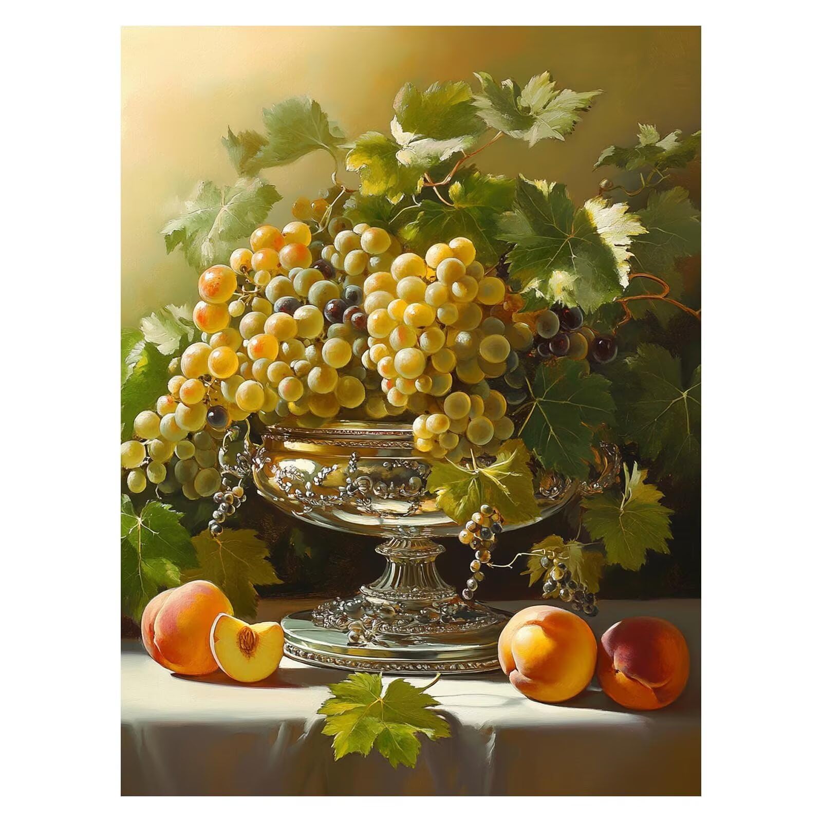 Malowanie po numerach dla dorosłych, malowanie owocami po numerach, płótno dla dzieci, artykuły plastyczne na ścianę, 137 x 102 cm, DIY, winogrono, kolorowy obraz na płótnie, rękodzieło, do dekoracji