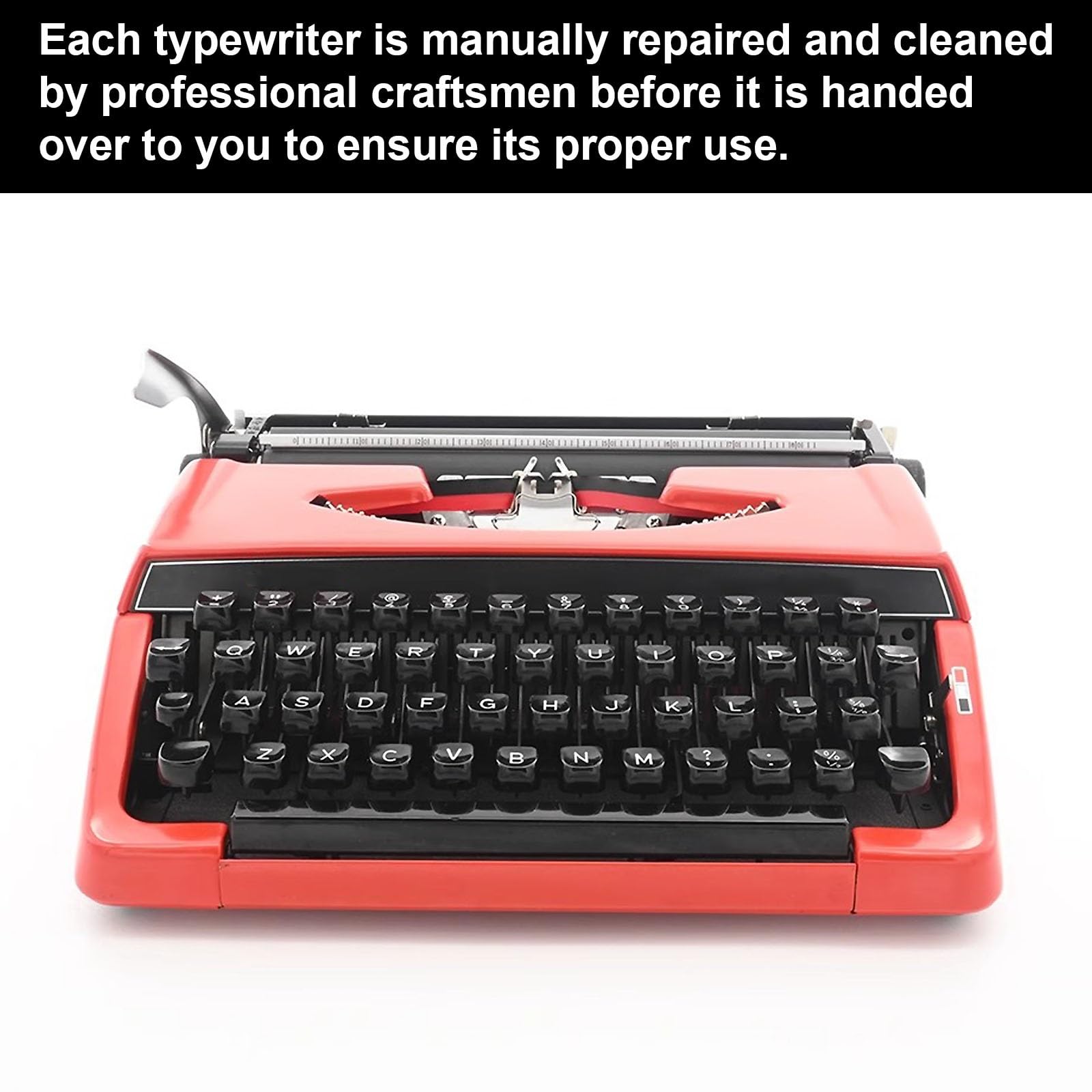Macchina da Scrivere Meccanica - Macchina da Scrivere Manuale Inglese Portatile retrò per Scrittura Creativa, restauro Artigianale ed Esperienza Glamour Vintage nello Studio del Produttore
