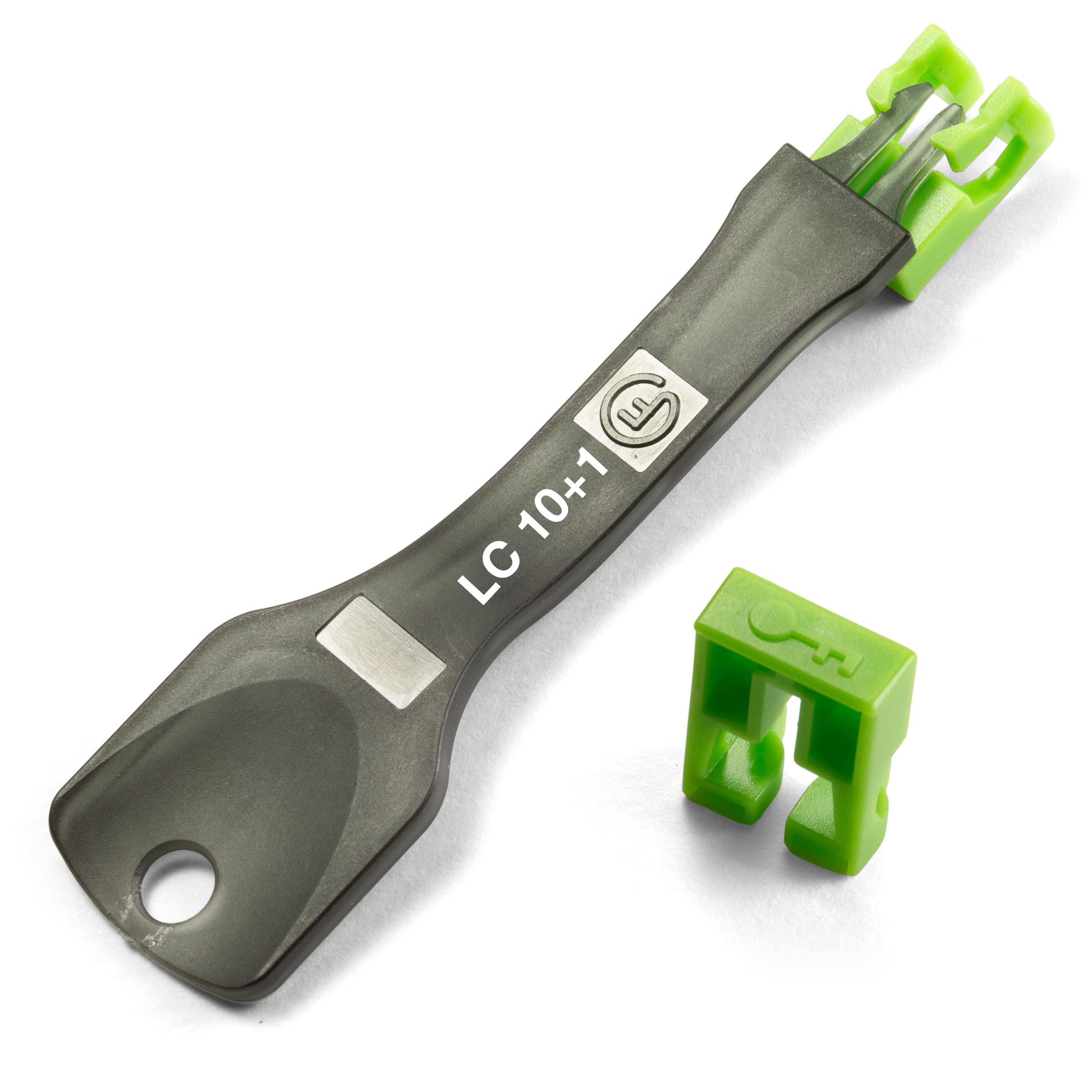 NTW NL-LCPBK10-GN Net-Lock Locking LC Port/Dust Blocker with Black Removal Tool, Green, 10 + 1 Key