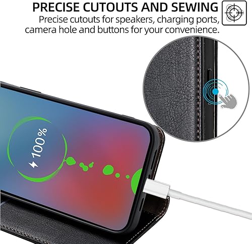 Miniatura 4 de Case for iPhone 1616 Pro16 Plus16 Pro Max, PU Leather Wallet Case with Card Slot Kickstand Magnetic Closure Shockproof Flip Folio Case