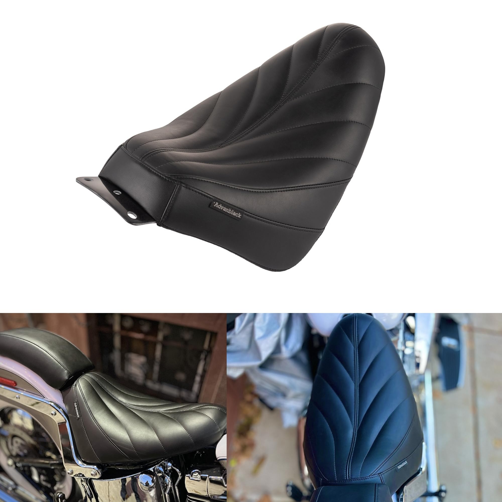 Amazon.com: Advanblack Harley Motorcycle Seat Softail Seat Softail