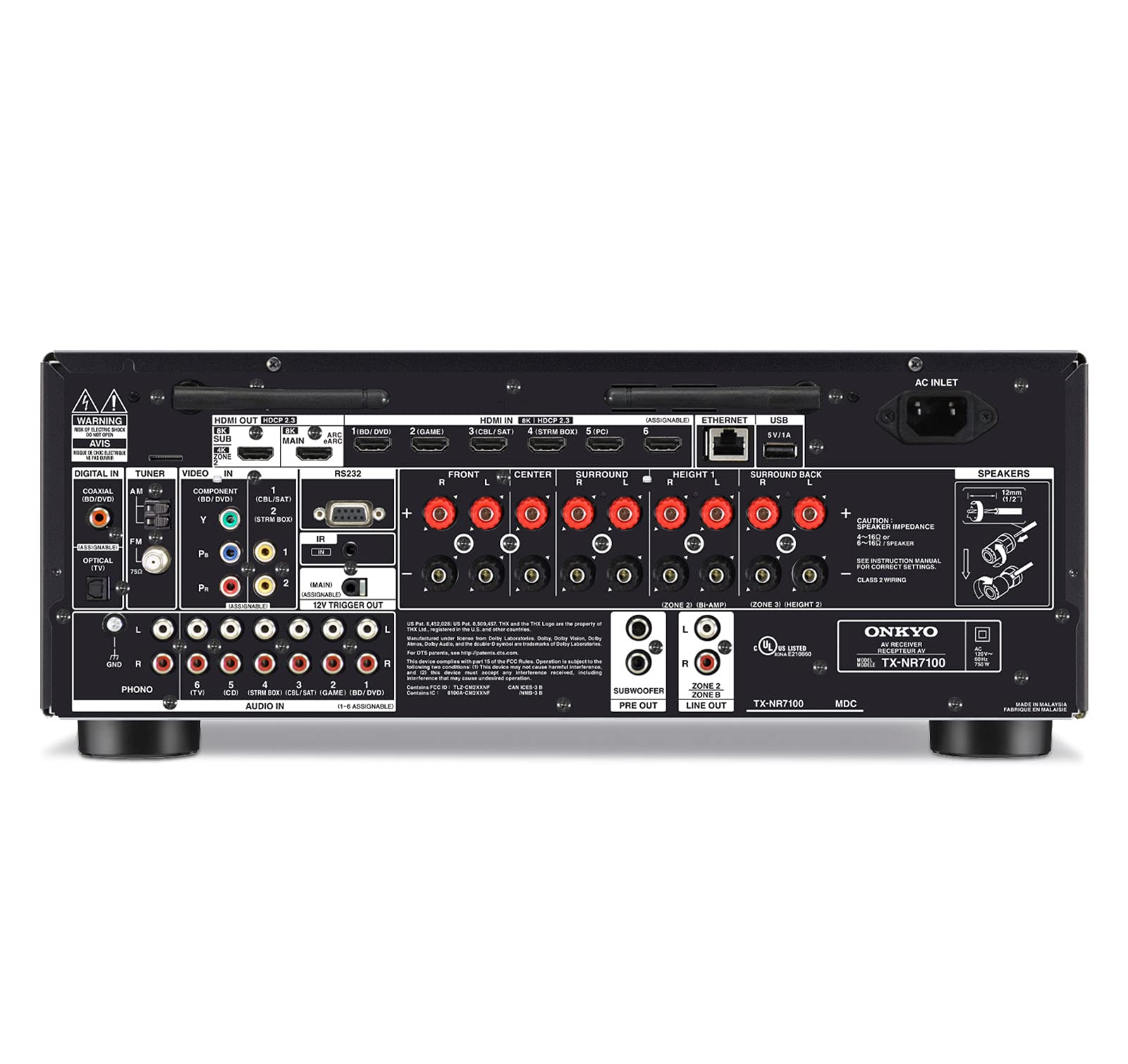 Amazon.com: Onkyo TX-NR7100 9.2-Channel AV Receiver - 100 Watts