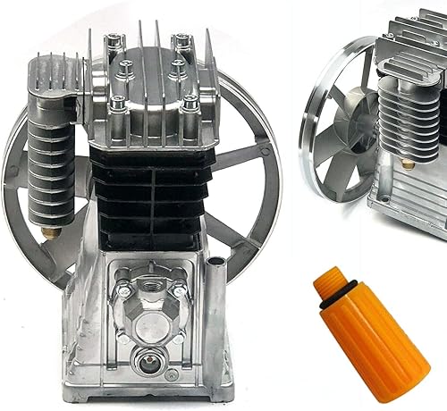 Miniatura 7 de Bomba de cabeza de compresor de aire 3HP Bomba de compresor de aire de cilindro gemelo Pistón de cabeza de motor con silenciador (2065-3HP)