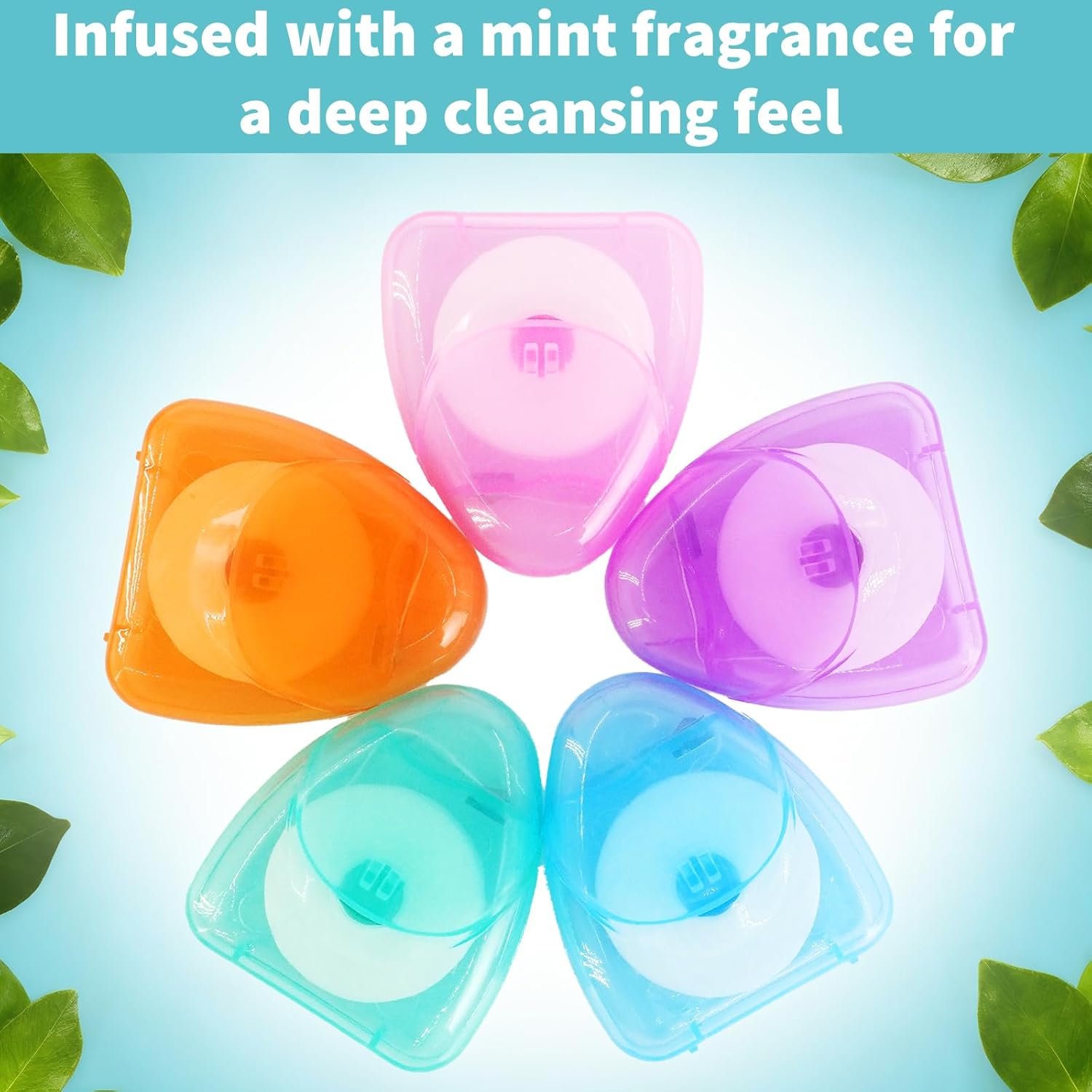 120 Boxes Dental Floss Bulk Individually Wrapped Each 54 Yards/50 M Travel Size Mini Mint Waxed Tooth Floss Picks for Protection Adults Gum Homeless Teeth