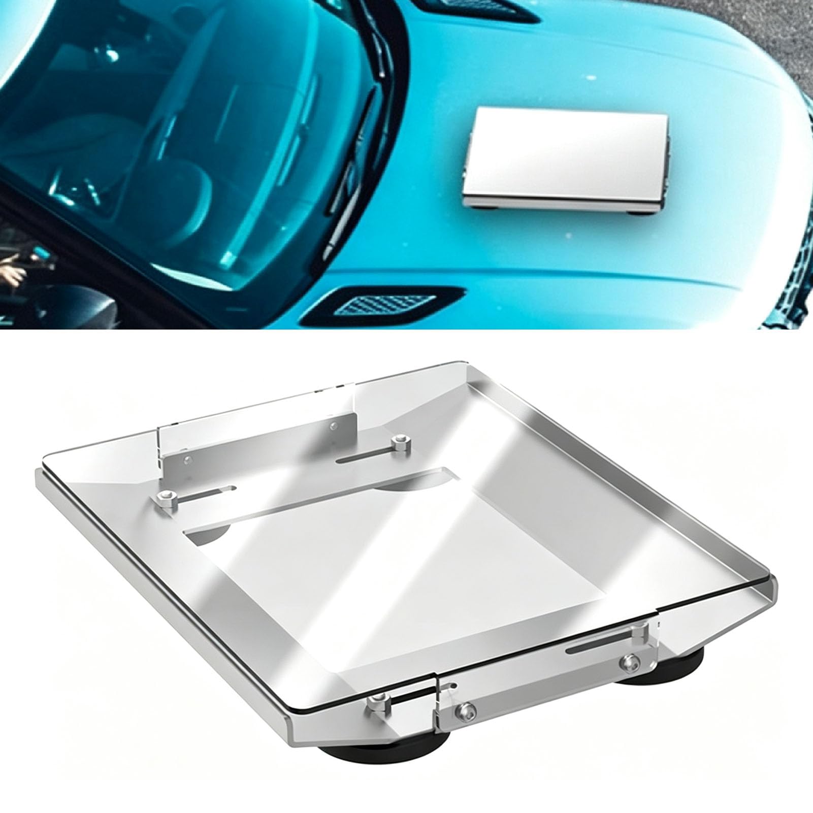 AMONIDA Magnetyczny Uchwyt Samochodowy na Dach, Stop Aluminium, Mini 12