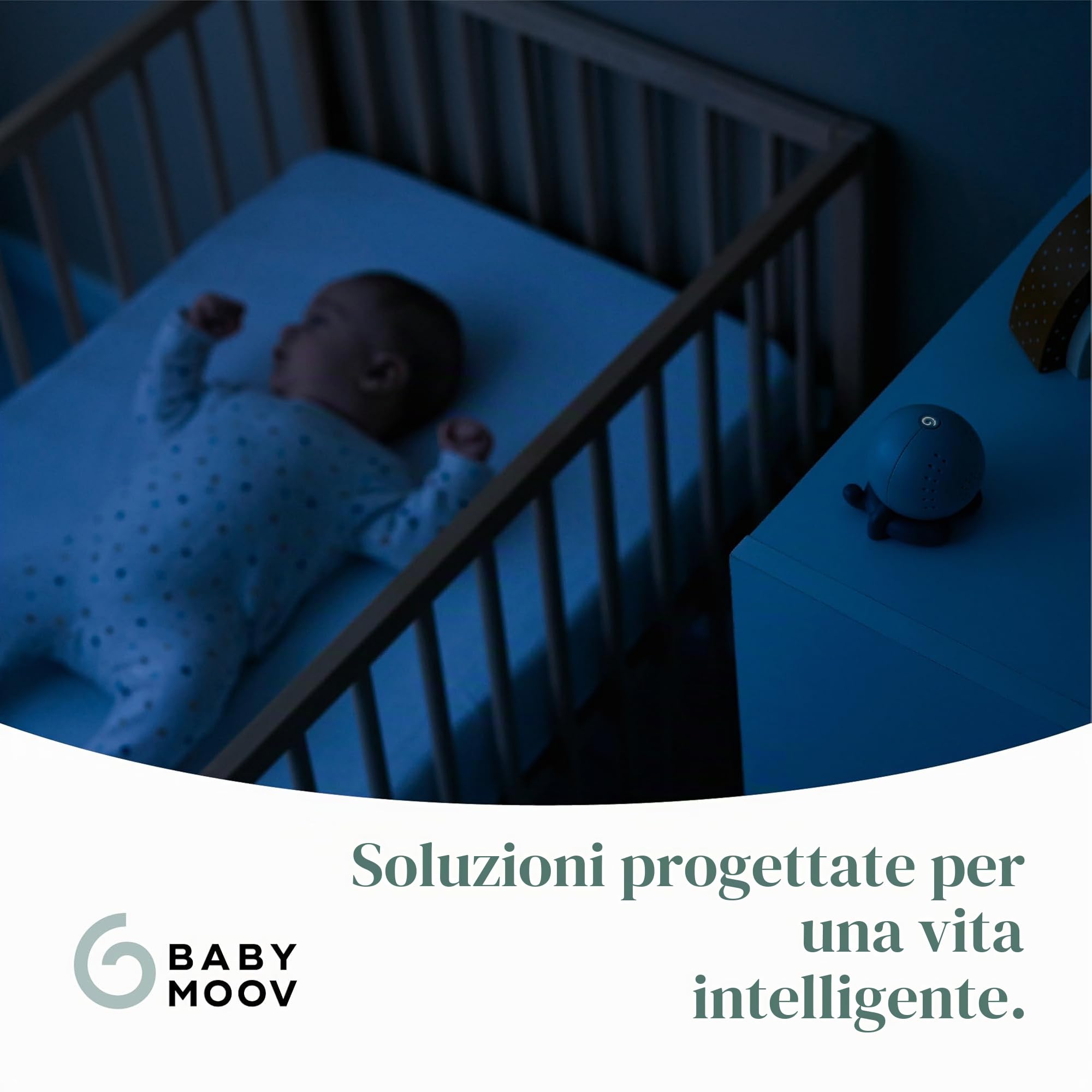 Babymoov Baby monitor con videocamera senza fili YOO Roll - Batterie ricaricabili - Autonomia 10 ore - Schermo 3,5" di qualità a infrarossi - Ninnenanne - Portata 300 m - Garanzia a vita