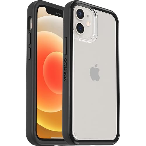 OtterBox - Clear iPhone 12 Mini Case (ONLY) - Scratch-Resistant Protective Phone Case, Sleek & Pocket-Friendly Profile (Black Crystal)