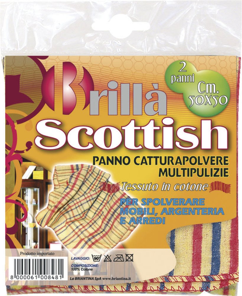 LA BRIANTINA PANNI POLV. SCOZZESI 2PZ 50X50