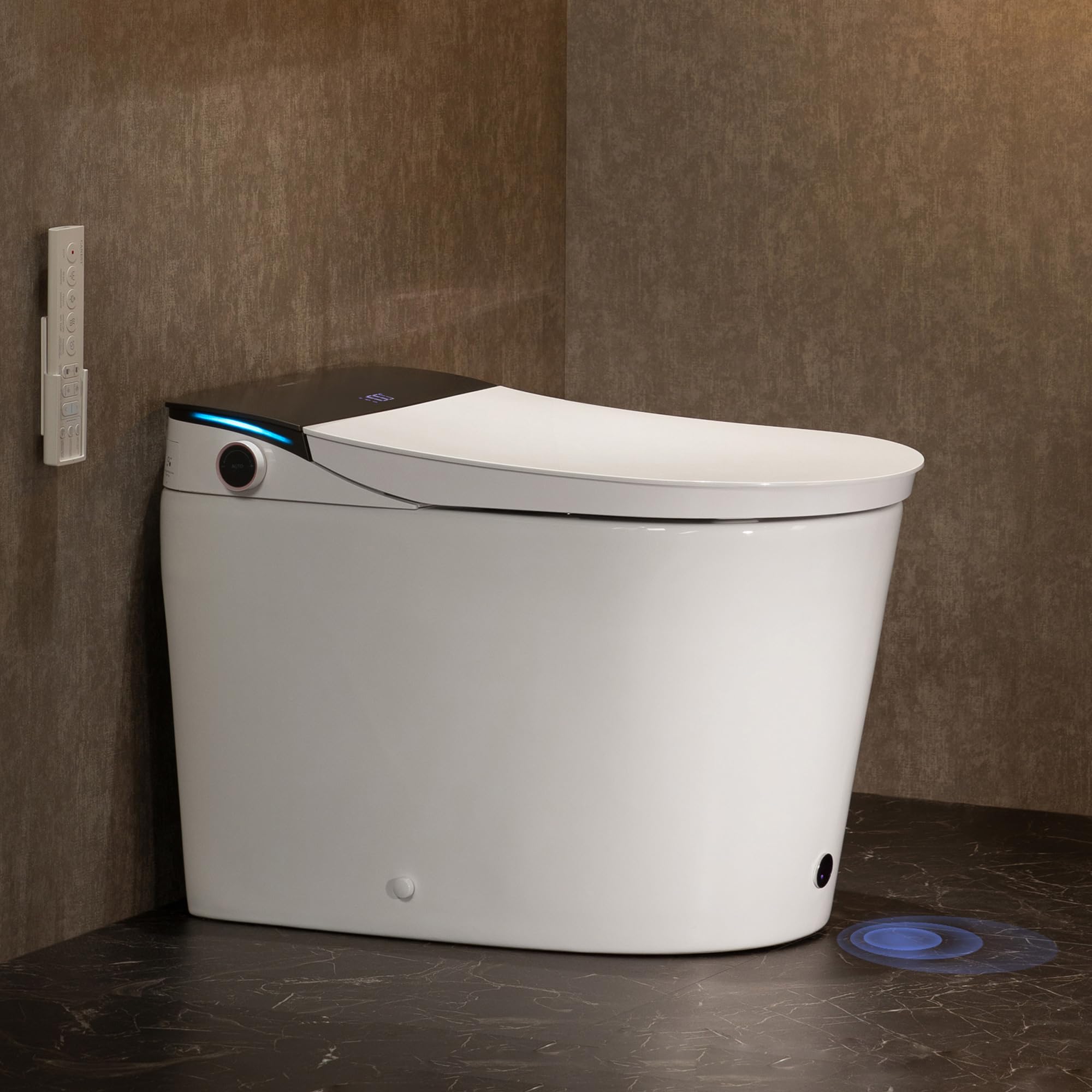 Photo 1 of CANEST Smart Toilet with Bidet Built in, Foam Dispenser, 1000g MaP Flushing, Full-Area Seat Sensor, Auto Temperature Control Heated Seat, Auto Open/Close, Foot Sensor, Deodorization, Remote(FC-002SE) (factory sealed) 