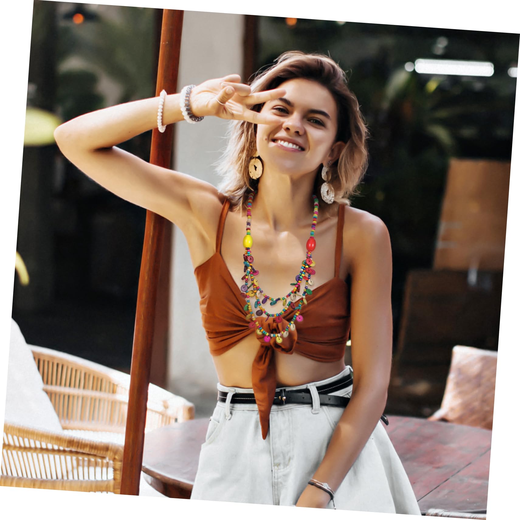 VALICLUD Böhmisches Armband shöne bescherung Handgefertigter Schmuck damen schmuck vintage Handgewebt Armband für Damen Boho Sommerschmuck Kokosnussschale