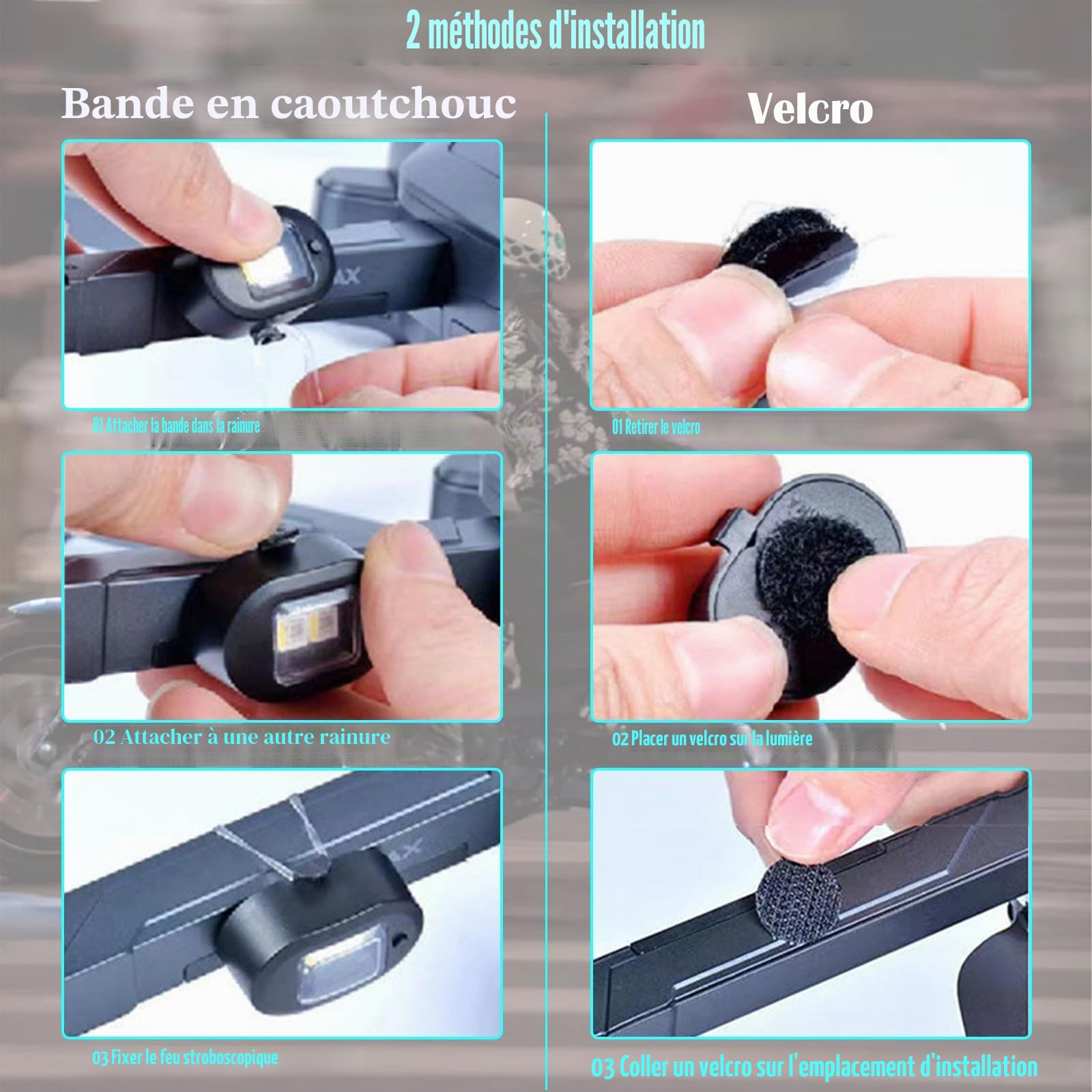 LED Voiture Exterieur sans Fil, Hulaiyaa 4 Pcs Lumières Stroboscopiques Télécommandées, Lampe Voiture Intérieur USB, Lumières sans Fil Étanches Anti-Collision, LED Drone Flash