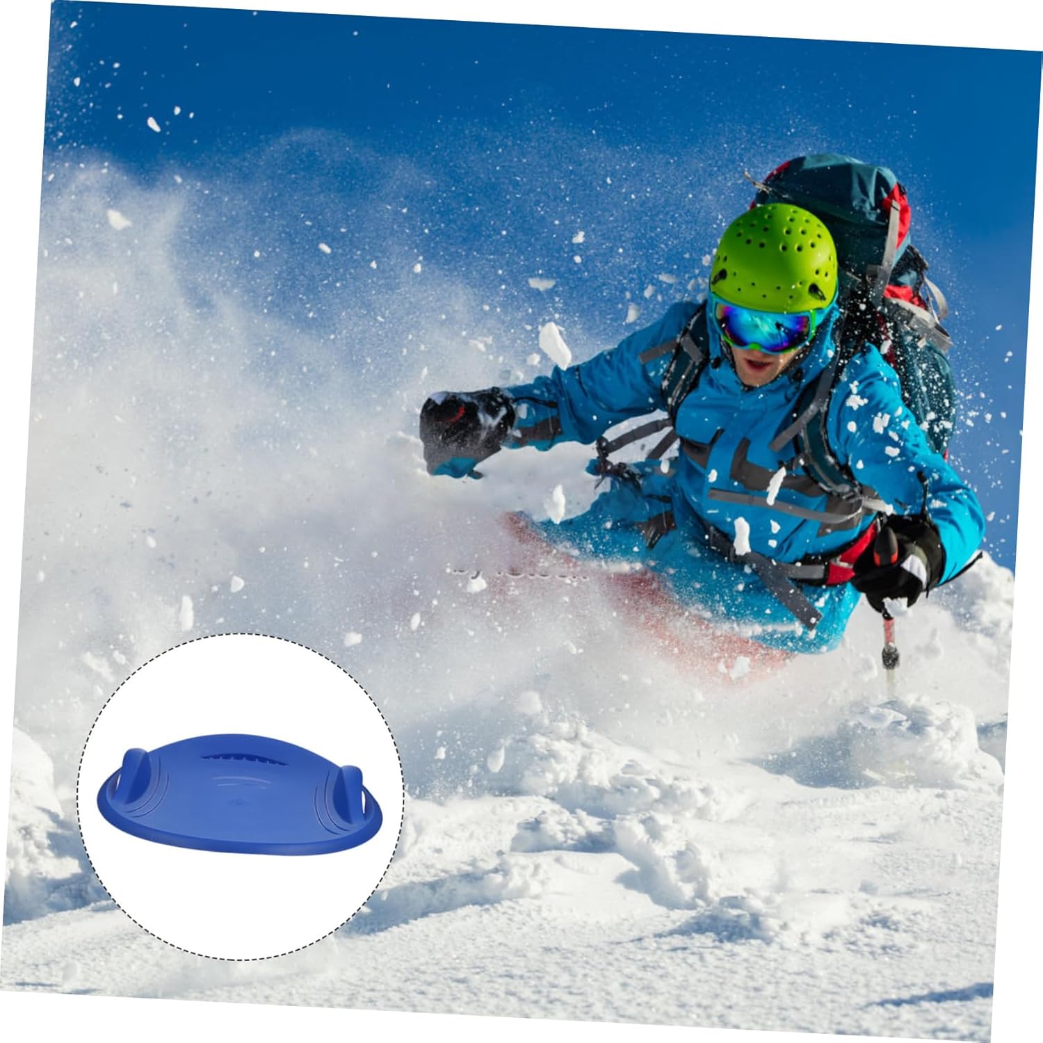 POPETPOP 1pc Portable Grass Flying Disc Ski Slider Pad for Boys and Girls Adults Lightweight Thicken Slider Easy to Clean Toy for Skiing and Ice Skating