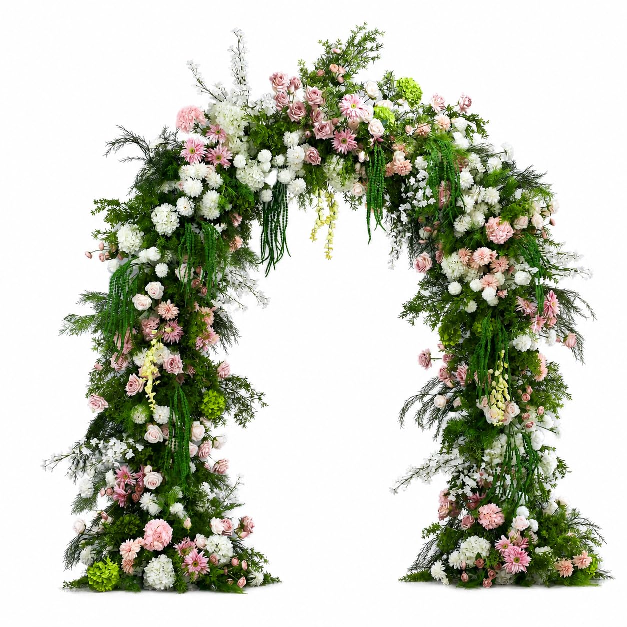 Arco Fiori Artificiali Stile Pastorale, Realizzato in plastica e tessuto, sfondo fotografie, decorazione cerimonie nuziali, per Esterni