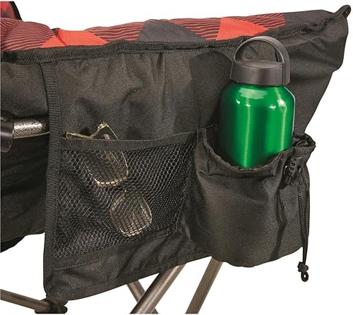 Miniatura 6 de Guide Gear Silla de camping Club de gran tamaño, portátil, plegable con asientos acolchados, capacidad de 500 libras, cuadros azules