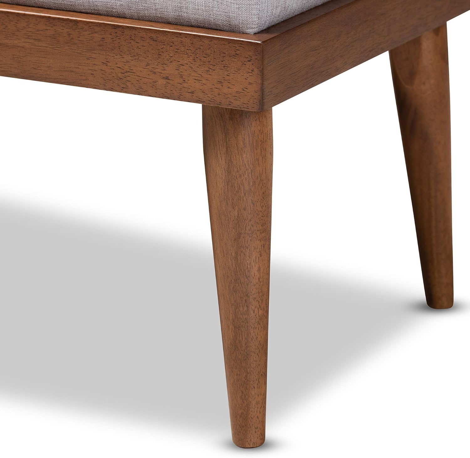 Baxton Studio Benches, One Size, Grayish Beige/Walnut