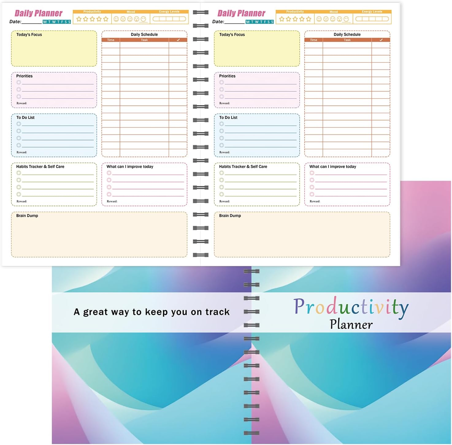 ADHD Daily Planner for Neurodivergent Adults,Productivity Daily Planner,200 Pages Daily To Do List for Work & Personal Life,Task Management Organizer Self-Cares,Weekly Schedule,Brain Dump to Stay Organized and Focused-12 x 8 inches ADHD Daily Planner for Neurodivergent Adults,Productivity Daily Planner,200 Pages Daily To Do List for Work & Personal Life,Task Management Organizer Self-Cares,Weekly Schedule,Brain Dump to Stay Organized and Focused-12 x 8 inches