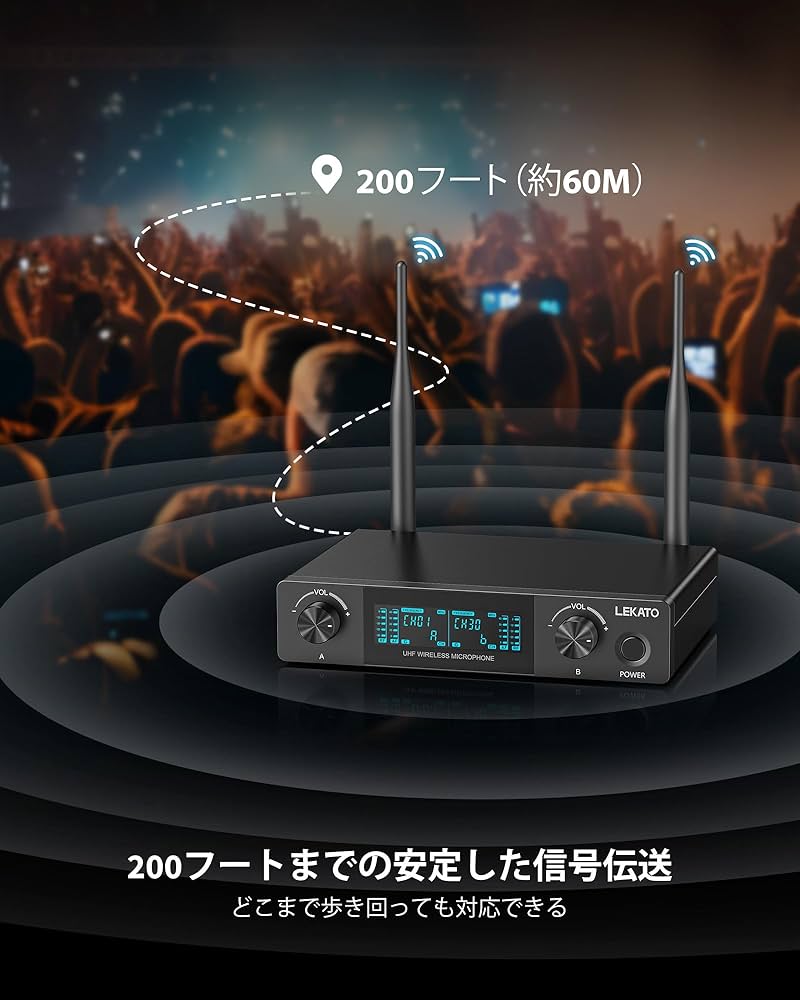 LEKATO ワイヤレスマイクシステム BKW-12 Amazon.co.jp: LEKATO ワイヤレスマイクシステム BKW-12