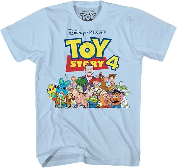 Amazon ディズニー ピクサー トイ ストーリー4 ポスター ウッディ バズ ボー ピープ ディズニーランド ワールド ファニーアダルトtシャツ グラフィックtシャツ メンズ Tシャツ カットソー 通販