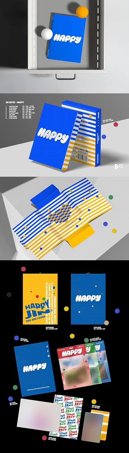 Bts Jin - Happy 1st Solo Album PHOTOBOOK SET + Weverse Albums Ver.