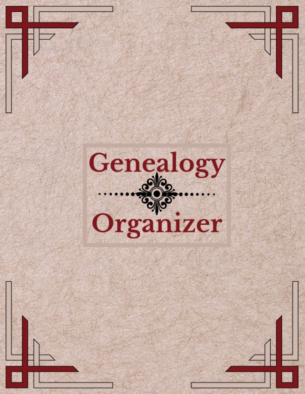 Genealogy Organizer: Genealogy record book,Genealogy notebook with charts,family tree record book,family tree journal,Genealogy scarpbook,leather theme(size:8.5x11/120pages)