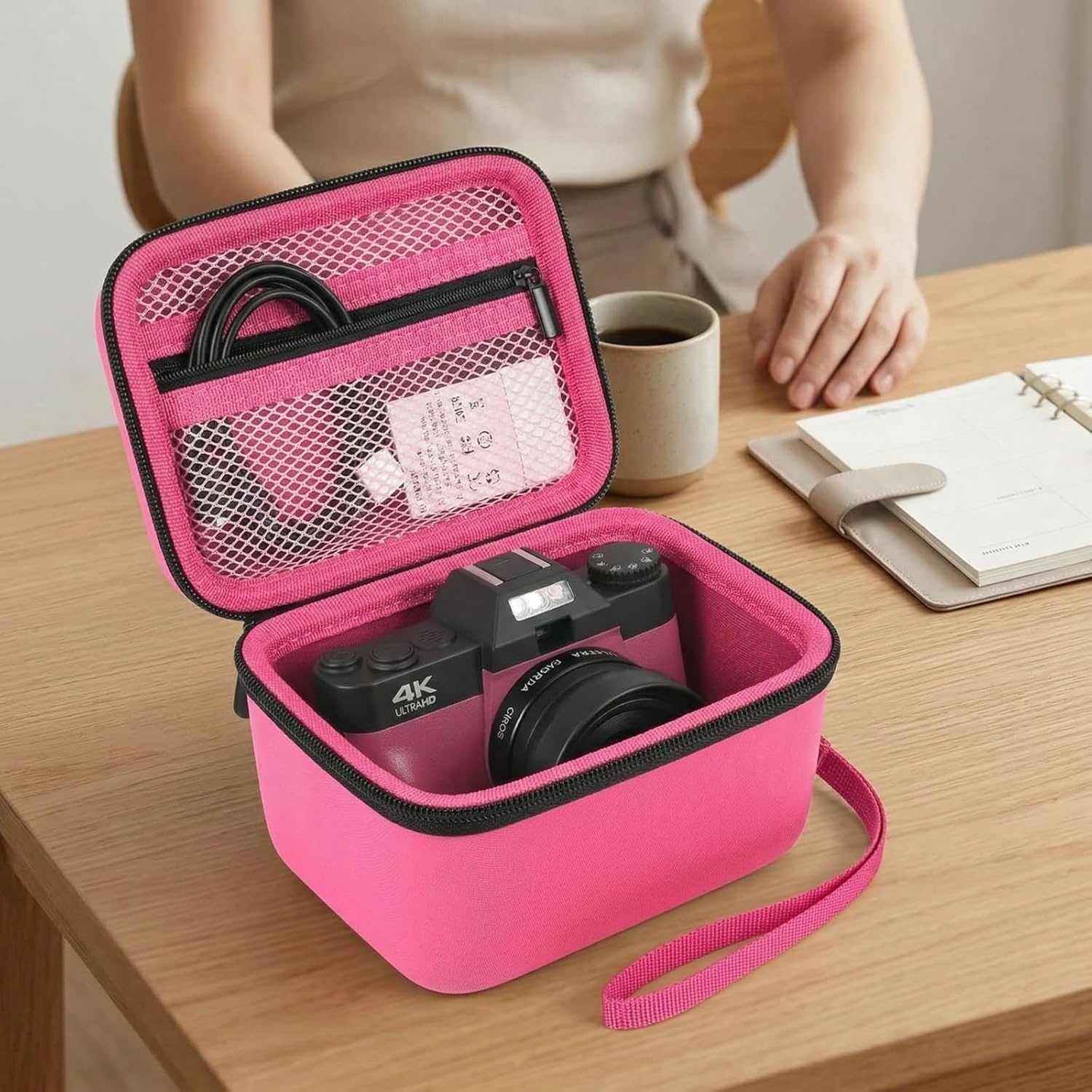 Comecase Vlogging Camera Case Compatible with for Duluvulu/for VJIANGER/for JGIPL/for TEBNGIHNM 4K Digital Cameras for Youtube. Vlog Camera Carrying Storage for Lens and Other Accessories - Red 10 71HLevQjpPL. AC SL1500