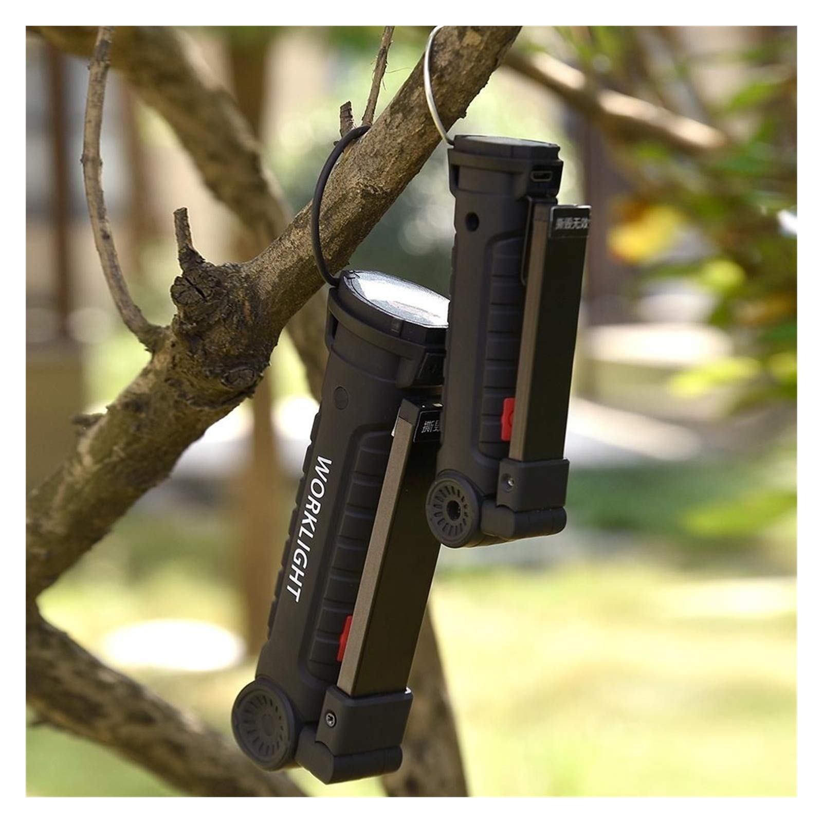 Ultra-długa latarka elektryczna w trybie gotowości Przenośne jasne światła LED COB Lampa magnetyczna USB do ładowania Czerwone światło Latarka awaryjna jako Power Bank i akcesoria kempingowe