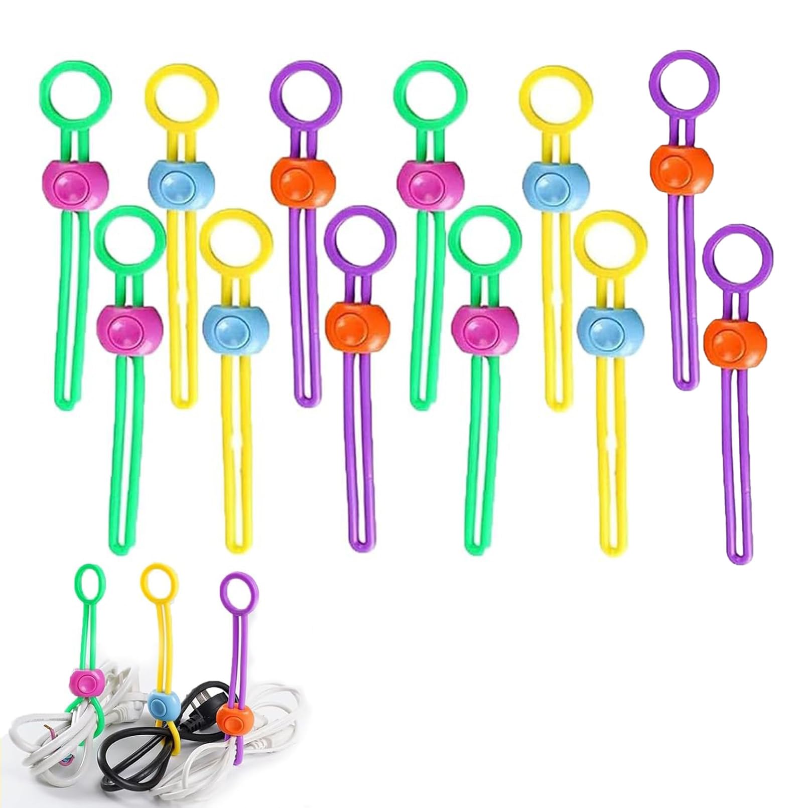 ABBCDTT piping bag clips,Multi-Purpose Sealer,gripstick bag sealers,clips for chips and other food bags,bachips,Reusable Zip Cable Ties,for Sealing Food Bags and Organizing Wires (12pcs)