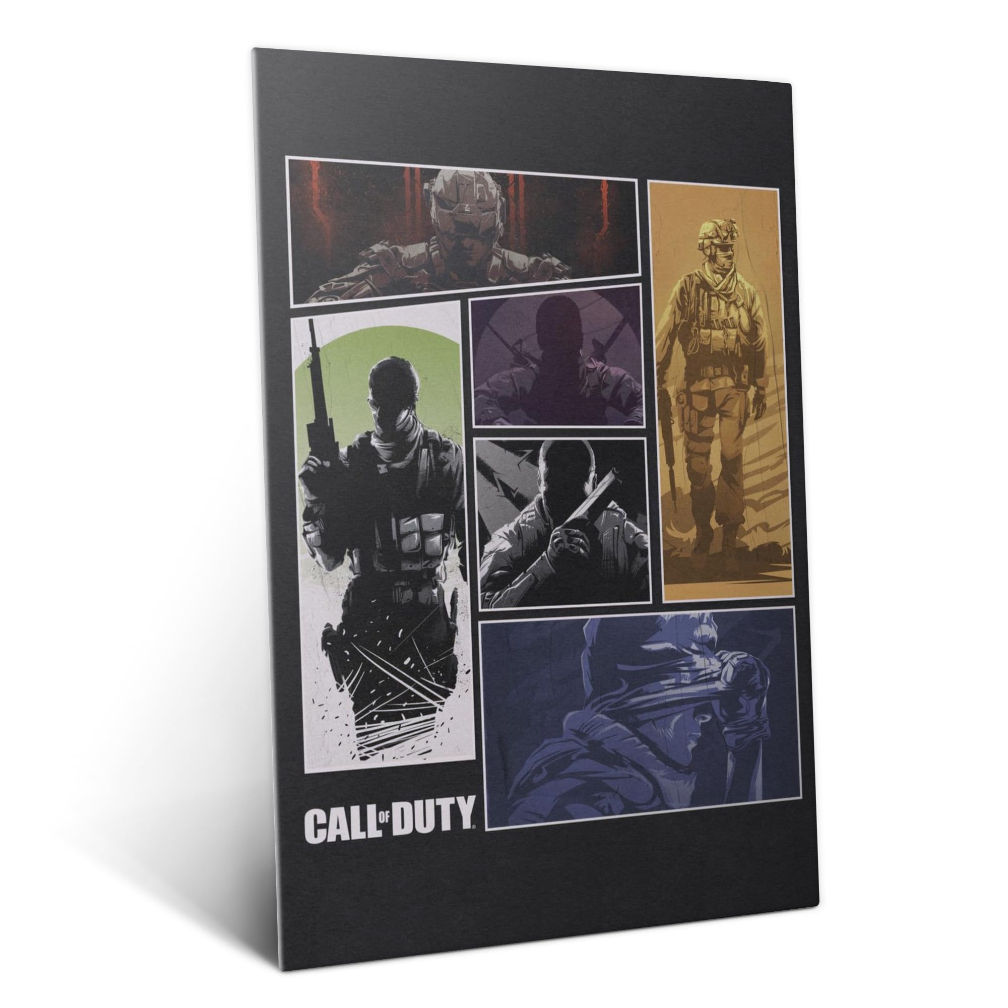 Displate Metal Poster Call of Duty Compilation Wandbild 32 x 45 cm | Magnetische Befestigung Wandposter. Wanddeko, Metall Wandkunst, Wanddekoration im Wohnzimmer in Schlafzimmern & Büros.