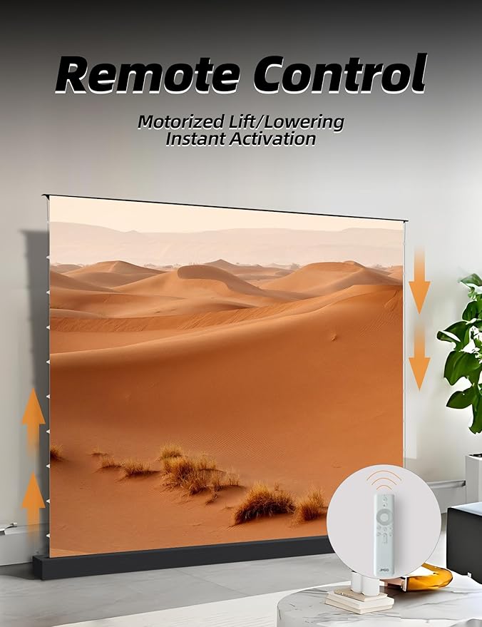 Pantalla Motorizada 120" ALR Piso con Control Remoto Acmejm miniatura 4