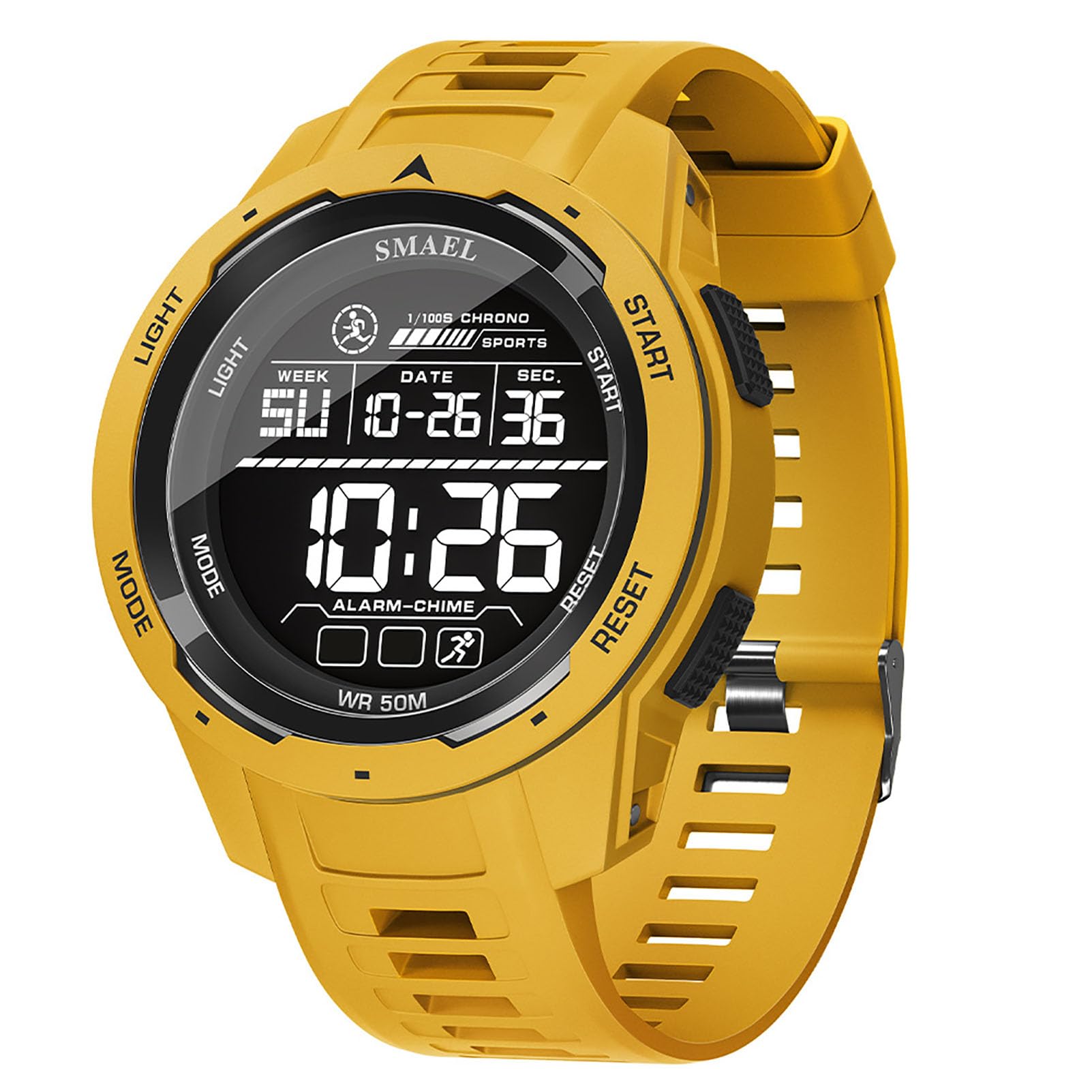 Orologio Digitale Sportivo da Uomo, Impermeabile con Grande quadrante, retroilluminazione, Uomini Attivi.