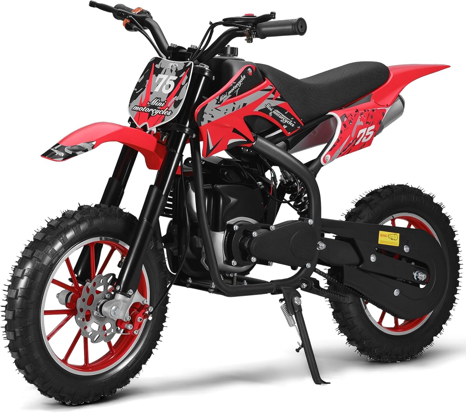 2025 Upgrade 4 Stroke Kids Dirtbike - 49cc Gas Dirt Bike with Speeds up to 40 MPH, Mini Motorcycle with Off-Road Tires, Dual Disc Brakes, Shock Absorbers for Youth Riders