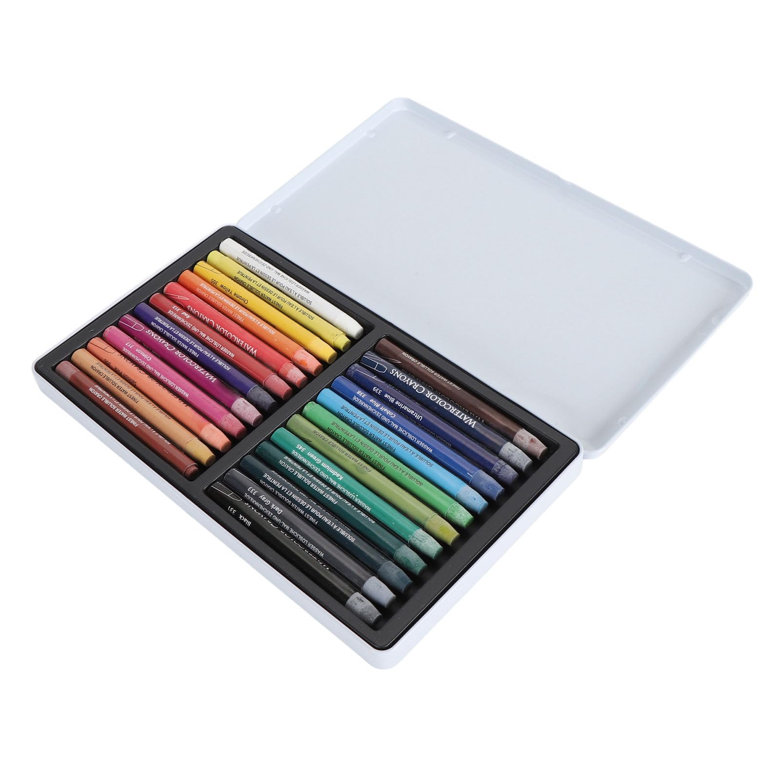 Zestaw kredek akwarelowych Silky Professional Art Przenośny do papieru Szklane lustra dla początkujących (24 Colors)