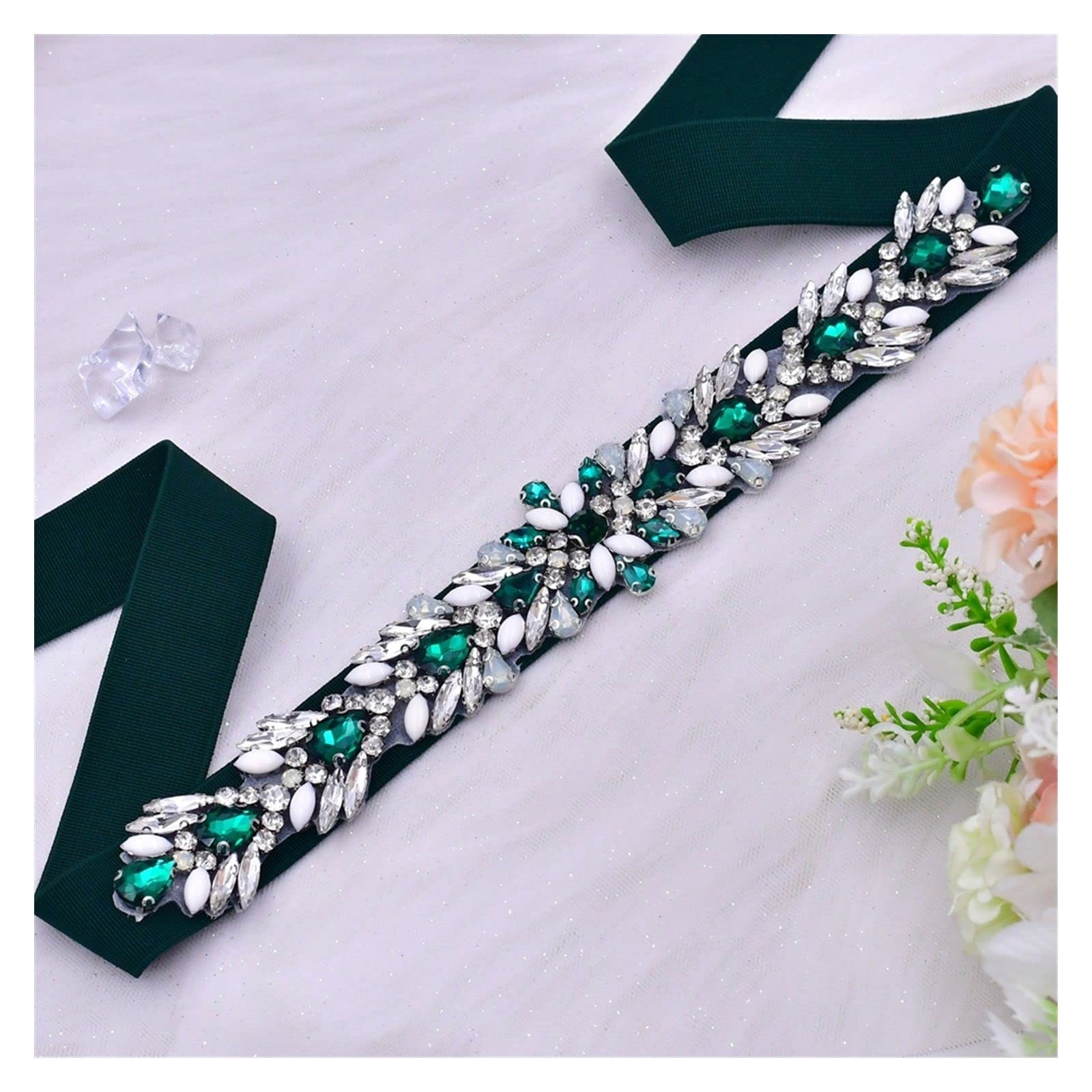 ZZSRJ Strass Ceinture élastique for Femmes Robe Pleine Cristal Femme Ceinture Ceinture Mode Dames Ceinture (Belt Length : 68-100cm, Color : 1)