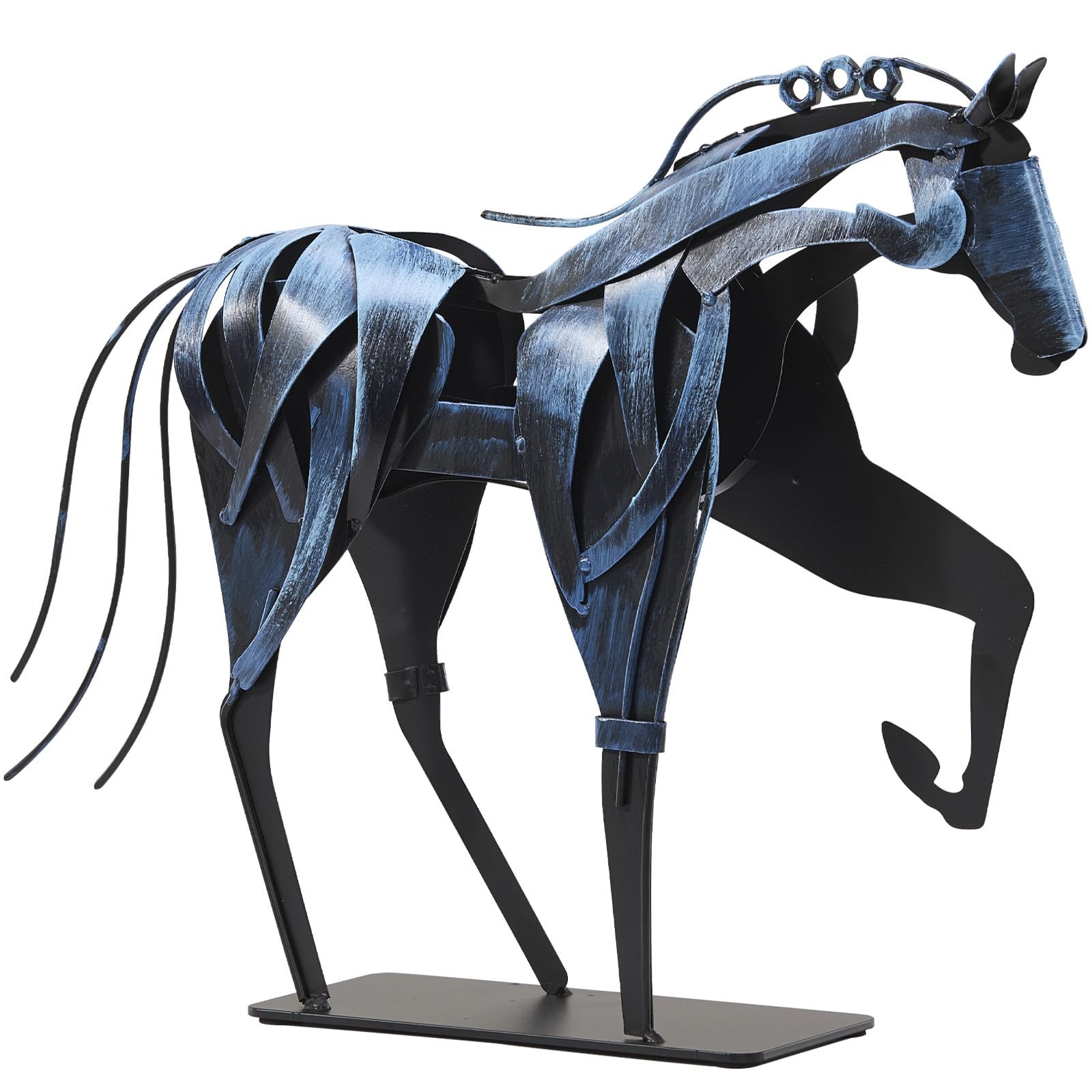 Metal Horse Statue D cor Handmade Hand-Painted Modern Western Horse Decoration Rustic Iron Sculpture Gifts for Home Office
